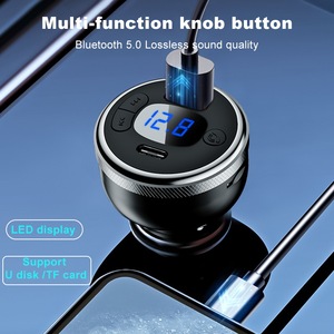 Adaptateur de charge rapide multifonctionnel SUNDA 9 en 1 QC 3.0 PD 30W pour <span class=keywords><strong>voiture</strong></span>, nouveau, avec affichage numérique, radio FM, appels mains libres - Product Image 4