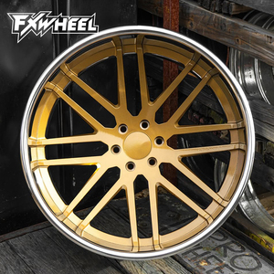 Jantes forgées Gloss Gold <span class=keywords><strong>2</strong></span> pièces 20 22 24 pouces 6x139.7 <span class=keywords><strong>pour</strong></span> Escalade Navigator Tahoe, forgeées à 10 000 tonnes, directement de l'usine - Product Image 1
