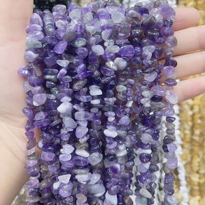 주얼리 제작용 구멍 있는 도매 천연 비정형 컬러풀한 원석 자갈 크리스탈 칩 루스 비즈 - Product Image 2