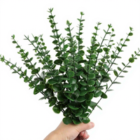Offre Spéciale : Feuilles d'Eucalyptus Artificielles Dorées Simples, Fleurs en Soie Écologiques pour Décoration Florale de Mariage