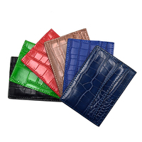 Dompet Kartu Kredit Kulit PU Saffiano Logo Kustom, Tempat Kartu Bisnis, Hadiah Promosi
