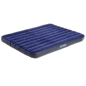 Hot sell good quality intex air mattress Deluxe striped flocking double queen air mattress inflatable air bed