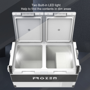 Refrigerador Portátil de Doble Zona para Camping, Nevera de 75/95L para Auto, Congelador para Exteriores, Enfriador de Bebidas y Frutas, Nevera para Auto de 12v - Product Image 4