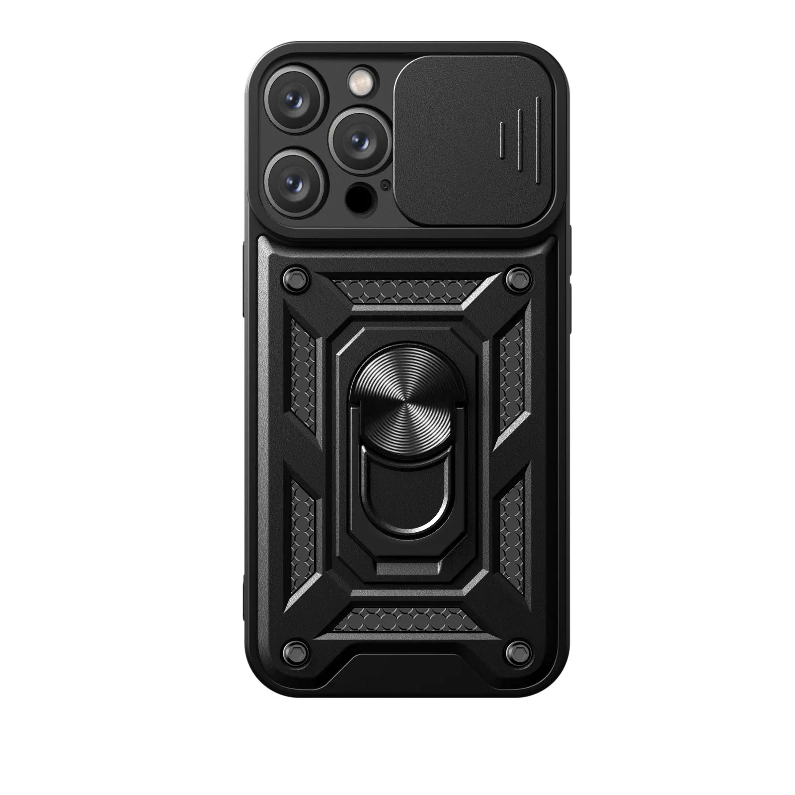 공장 가격 하드 슬라이딩 핸드폰 커버 2 1 하이브리드 PC TPU Shockproof 전화 케이스 킥 스탠드 아이폰 14