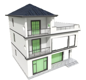 Moderne Luxus-Leichtstahlkonstruktion Langlebiges Haus Vorgefertigte <span class=keywords><strong>Villa</strong></span> mit Schweiß-, Schneid- und Biegedienstleistungen nach GB-Standard - Product Image 1