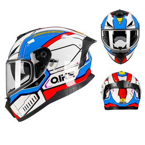 Casco de Motocicleta Integral Homologado por DOT, Casco Protector de ABS para Motocross con Visera Transparente, Casco de Seguridad Resistente al Agua para El - Product Image 3