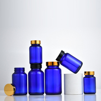 Flacon en verre ambré à large bouche pour capsule avec bouchon 60ml 75ml 100ml 120ml 150ml 200ml 250ml 300ml 400ml 500ml ml