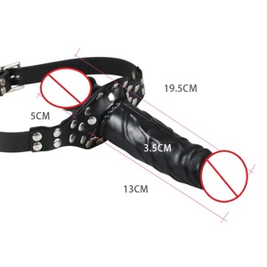 Consolador con correa ajustable para lesbiana, juguetes de masturbación femenina, entrenamiento sexual Oral, mordaza para la boca, gran oferta - Product Image 6