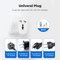 Prise intelligente universelle LangYeao Tuya WiFi/ZIGBEE, prise EU/UK/US 16A, moniteur de puissance, compatible avec Alexa/Google Home