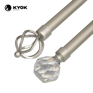 KYOK 2025 <span class=keywords><strong>RTS</strong></span> Offre Spéciale de style contracté Finials de cage chromés Tringles à rideaux évolutives Scenic Personnalisable Tringles à rideaux Pistes - Product Image 2