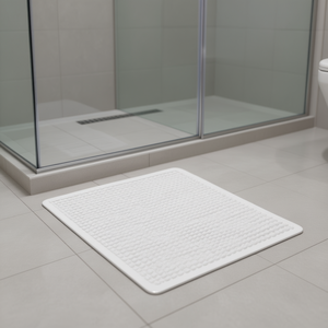 Tapis de douche 52x52 cm blanc antidérapant pour la protection du sol de la douche - Product Image 3