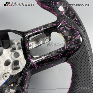 Volant de voiture personnalisé en fibre de carbone forgée rose pour Ford Mustang GT GTD 7ème génération S650 Dark Horse Shelby Coupé 2024-2026 - Product Image 5