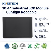 Kingtech OEM 10,4 Zoll XGA 1024x768 LVDS-Schnittstelle für HMI PLC Bedienfeld Breiter Temperaturbereich -30~80°C Industrielles TFT LCD Modul