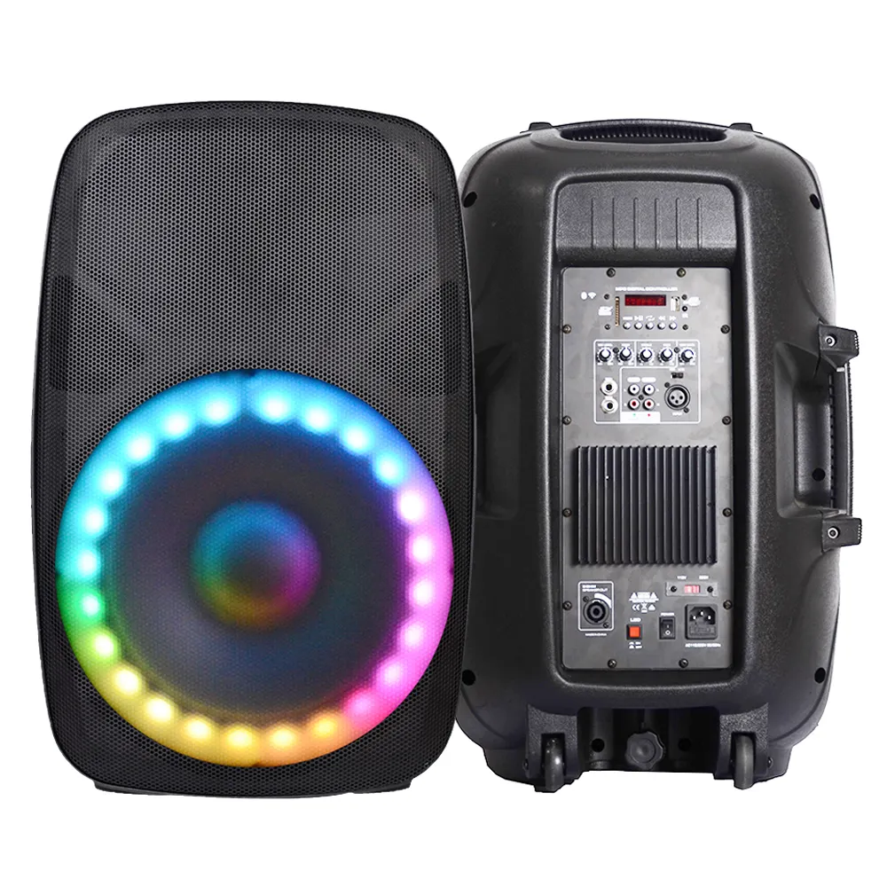 Точность Pro аудио CAK15AOE-LED12 15 ''80 Вт Профессиональная активная пластик класс AB динамик со светодиодной подсветкой