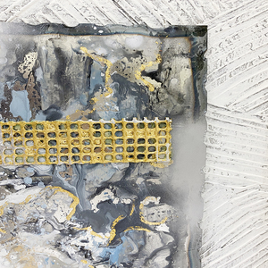 ภาพวาดแอบสแตรกต์บนผืนผ้าใบสีน้ำมันบนผนังที่ออก<span class=keywords><strong>แบบ</strong></span>มาอย่างกลมกลืนมีสีและรูป<span class=keywords><strong>แบบ</strong></span>ของเหลวที่ซับซ้อน - Product Image 3