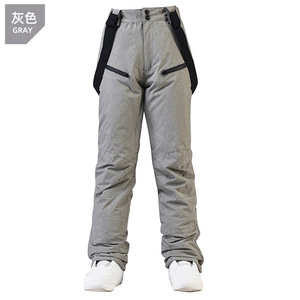 Pantalones de esquí unisex para hombre y <span class=keywords><strong>mujer</strong></span>, gruesos, cálidos, cortavientos e impermeables, con <span class=keywords><strong>tirantes</strong></span> de colores y peto integrado. - Product Image 2