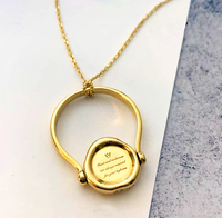 Bague en or 9K, 10K, 14K, 18k, pendentif en or véritable, bijoux personnalisés pour mémoire, livraison directe