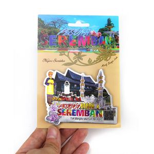 Souvenir touristique de Malaisie, aimant de réfrigérateur personnalisé avec photo, aimant en feuille métallisée pour réfrigérateur - Product Image 1