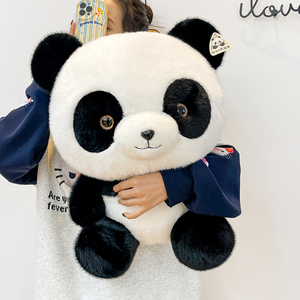 Peluche <span class=keywords><strong>Panda</strong></span> Gigante All'ingrosso, Bambola Animale Realistica Imbottita in Cotone PP, Compagna per Bambini, <span class=keywords><strong>Panda</strong></span> Seduto, Giocattolo di Peluche Dormiente - Product Image 5