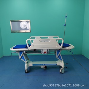 Carrito de Transferencia Hospitalaria de Plástico con Altura Ajustable, 4 Ruedas con Bloqueo para Uso Médico - Product Image 5