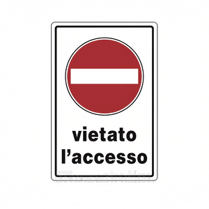 Señal de Prohibido el Paso 20x30 cm, Placa de Advertencia de Tráfico - Product Image 2