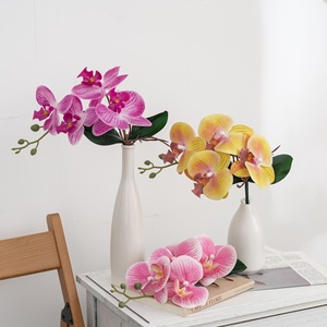 Arreglo Floral de Orquídeas Phalaenopsis Artificiales CallaFloral para Decoración del Hogar y Bodas, Estilo Moderno, Exhibición en Jarrón - Product Image 1