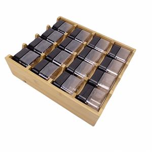 Venta al por mayor ajustable 3 4 niveles de bambú cocina organización y almacenamiento de especias estante - Product Image 2