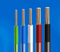 Cable Eléctrico THHN/THWN de 600V, Estándar Americano, con Aislamiento de PVC/Nylon, Cobre Puro Trenzado, para Cableado de Viviendas