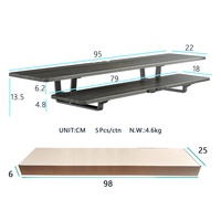Support pour ordinateur portable à double écran Support de bureau pliable et allongé pour moniteur 17-30 "Support de jeu avec support de table