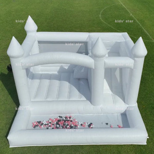 Château Gonflable Écologique Blanc pour Mariage, Combo Toboggan et Piscine à Balles, Capacité 500kg, pour Enfants et Adultes, Idéal pour Fêtes - Product Image 6