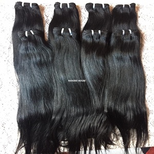 100% Human Hair Extensions Goedkope Ruwe Indiase Remy Topstijl Golf Natuurlijke Kleur Dubbelgewicht Zijdeachtig Materiaal Dhl-Verkoper - Product Image 2