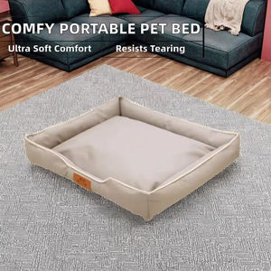클래식 접이식 소프트 폴리에스터 소형 동물용 침대 - 통기성 휴대용 찢김 방지 - Product Image 3