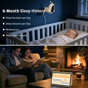 Moniteur Bébé 7 Pouces Sans Wi-Fi, Sans Application, Sécurisé, Écran Tactile 1080P, Analyse du Sommeil, Caméra de Surveillance Bébé IA - Product Image 4