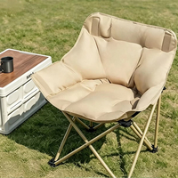Chaise pliante moderne ultra-légère et portable avec coussin en coton pour le camping, les pique-niques, la plage, le jardin, le parc et la terrasse