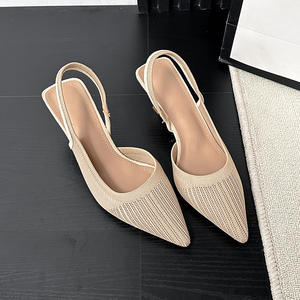 Nueva tendencia de moda de verano: zapatos de tacón alto versátiles para mujer - sandalias cómodas con punta en pico y antideslizantes - Product Image 1