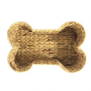 Panier de rangement en rotin naturel et jute en forme d'os, écologique, rustique, organisateur multi-usages - Product Image 3