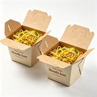 Boîte à emporter personnalisée pour nouilles chinoises en carton, boîte d'emballage pour nouilles ramen, boîte à emporter imperméable et résistante à l'huile