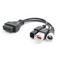 Cable OBD2 3 en 1 para Motocicleta Yamaha 3 Pines + 4 Pines para Honda 6 Pines, Adaptador OBD para Motocicleta