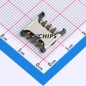 SIM7050-8-0-00-A SIM Card Connector SMD Connector Plug-In Type Micro SIM Card 2.45mm - Product Image 1