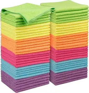 Microfiber Car Towel 40x40cm 400gsm Custom Edgeless Mikrofasertuch Super Absorbent Drying Detail Cleaning Towels for Car Wash