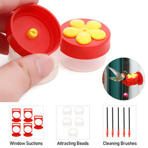 Mini mangeoires à colibris à main mangeoires à oiseaux en plastique avec ventouse perchoir de fenêtre et brosse de <span class=keywords><strong>nettoyage</strong></span> pour une utilisation en plein air - Product Image 3