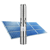 Cgo Pompe immergee De Puit 1.5Kw 2Hp 110V Dc Ss Turbine Irrigation Système de pompage solaire Pompe à eau pour puits profonds Pompes submersibles