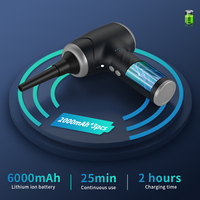 Souffleur d'air électrique haute puissance 90W pour clavier et écran d'ordinateur, sans fil, rechargeable, avec brosse de nettoyage