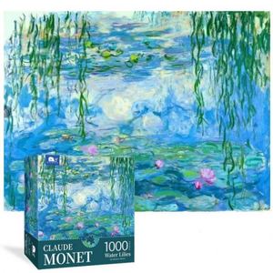 Puzzle classique d'impression à l'huile, peinture célèbre de Monet aux lys, 1000 pièces, pour adultes - Product Image 1