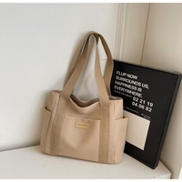 Sac fourre-tout en toile personnalisable pour femme avec lettres, fermeture éclair, idéal pour l'été 2026, pour étudiantes et le shopping