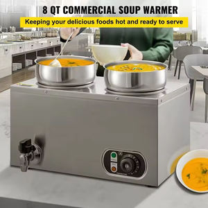 XEOLEO Bain-marie commercial à 2 bacs, chauffe-plats électrique, table à vapeur en acier inoxydable pour la cuisine, équipement de restauration - Product Image 3