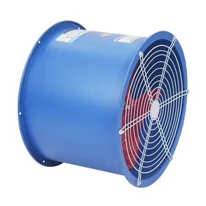 Lớn Khối lượng không khí công nghiệp hình trụ Duct Fan 120 Wát kim loại dòng chảy hướng trục quạt thông gió