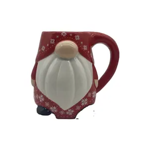 Disesuaikan Buatan Tangan Keramik Penyimpanan Jar Merah Natal Taman Gnome Melayani Piring Set Mug