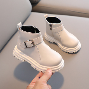 Bottes courtes en coton chaud à semelle souple pour enfants, style britannique, pour garçons et filles - Product Image 2