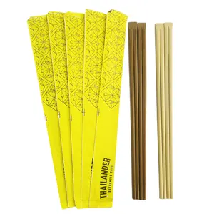 Fabriek Prijs 100 Pairs Herbruikbare Bamboe Eetstokjes Bruin Japanse Eetstokje Set Bulk 9.3 Inch